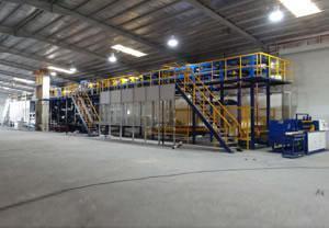 Ligne de production de membrane de bitume